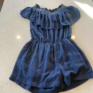 denim colored romper